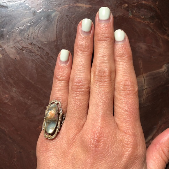 Abalone silver ring - Picture 4 of 4